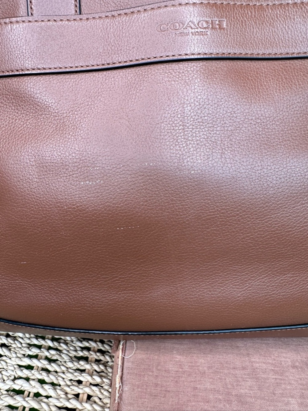 Coach Hamilton Smooth Leather Business Bag Dark Saddle - Picture 13 of 16
